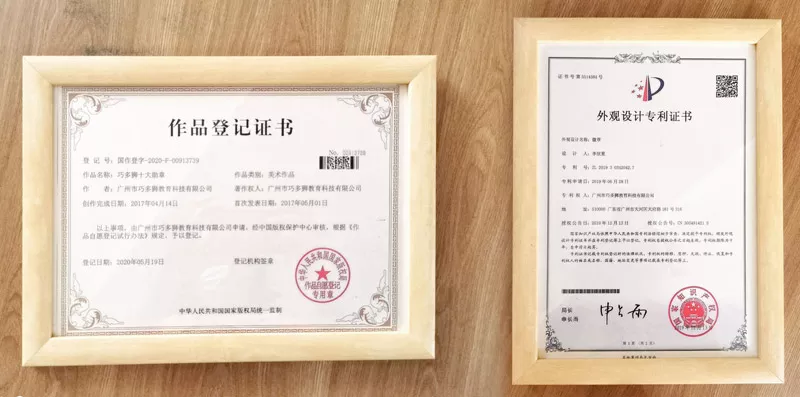 巧多狮十大勋章版权和专利